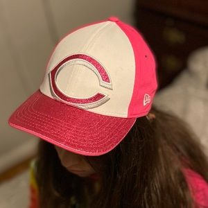 Reds pink sparkly cap